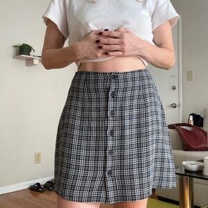 Vintage plaid mini skirt